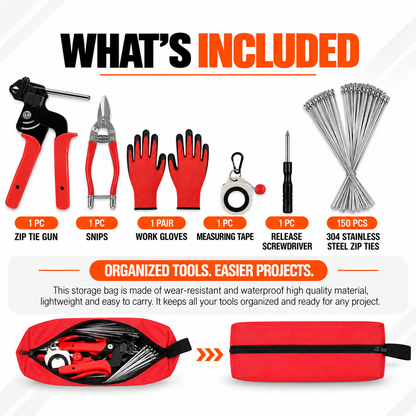 Goodigo Tools™ Stainless Steel Zip Tie Tool Kit