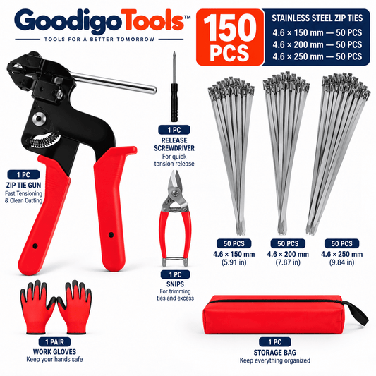Goodigo Tools™ Stainless Steel Zip Tie Tool Kit