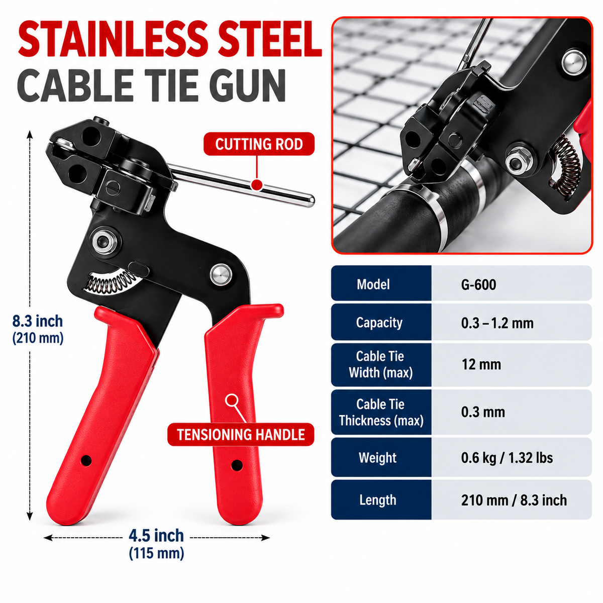 Goodigo Tools™ Stainless Steel Zip Tie Tool Kit