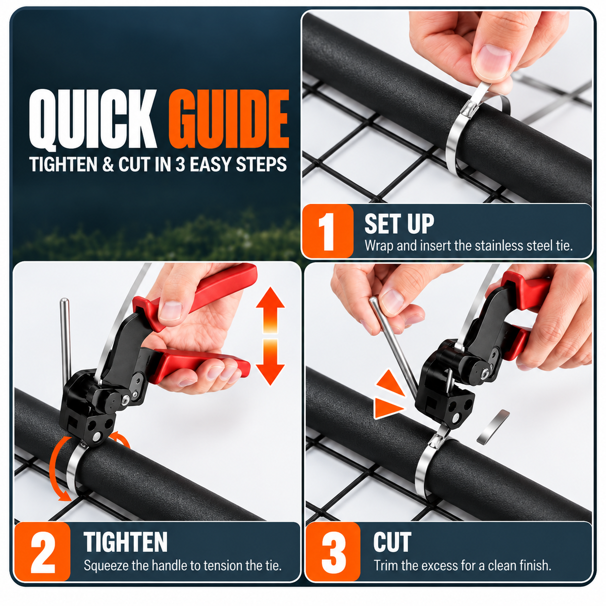 Goodigo Tools™ Stainless Steel Zip Tie Tool Kit