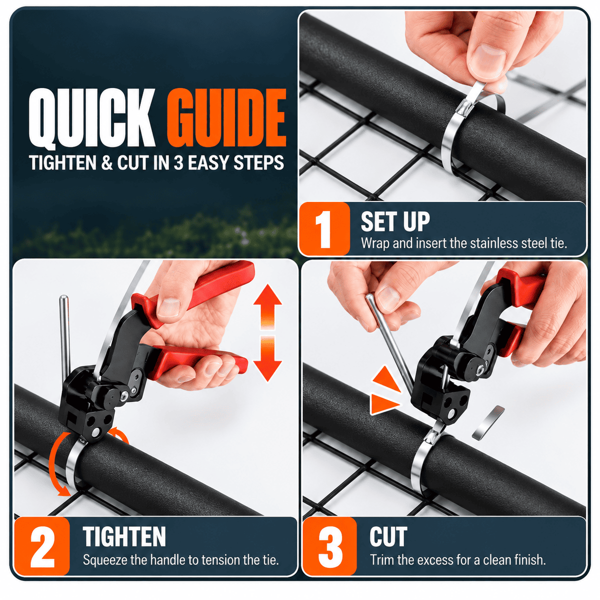 Stainless Steel Zip Tie Gun — Tool Only