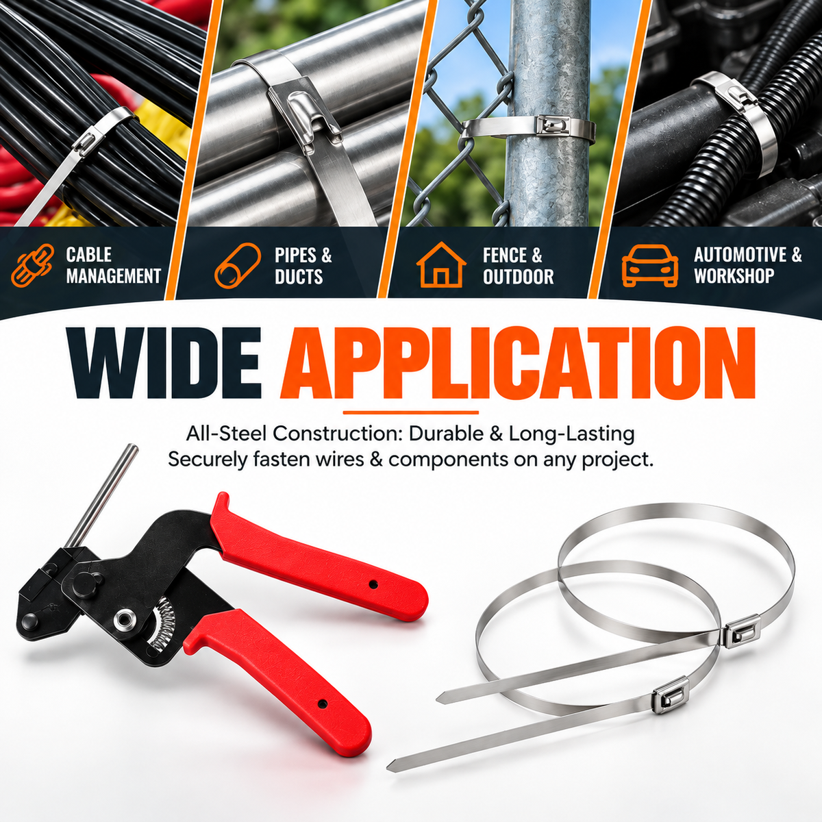 Goodigo Tools™ Stainless Steel Zip Tie Tool Kit