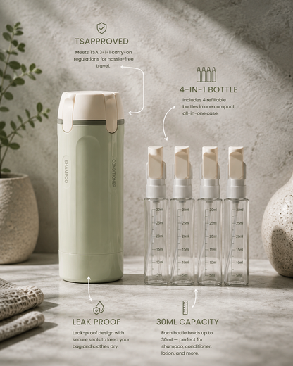 4-in-1 Travel Dispenser Bottle