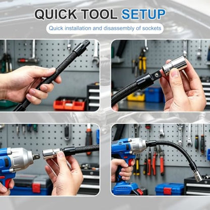 Flexible Socket Extender for Tight Spaces